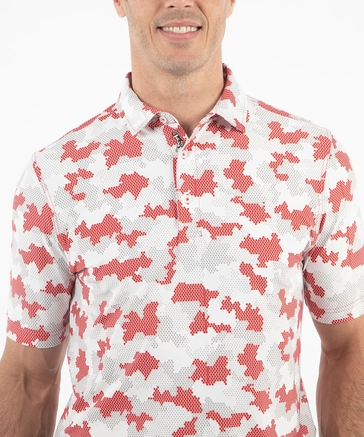Performance Jersey Armed Forces Camo Print Polo