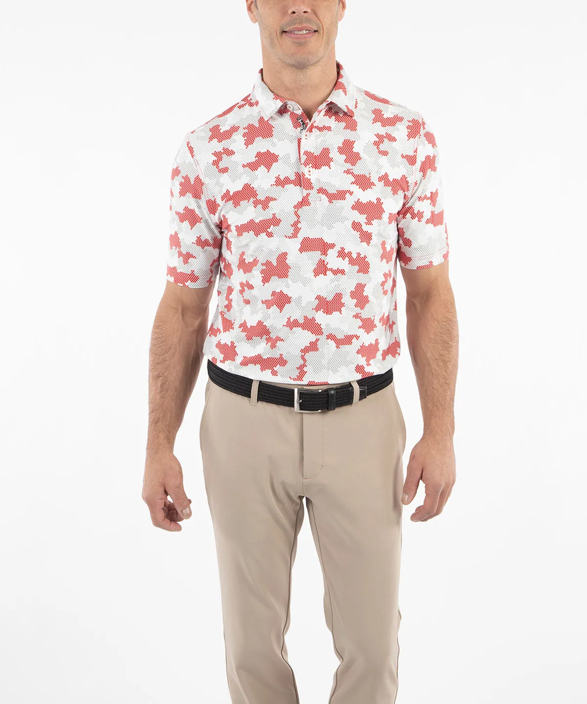 Performance Jersey Armed Forces Camo Print Polo