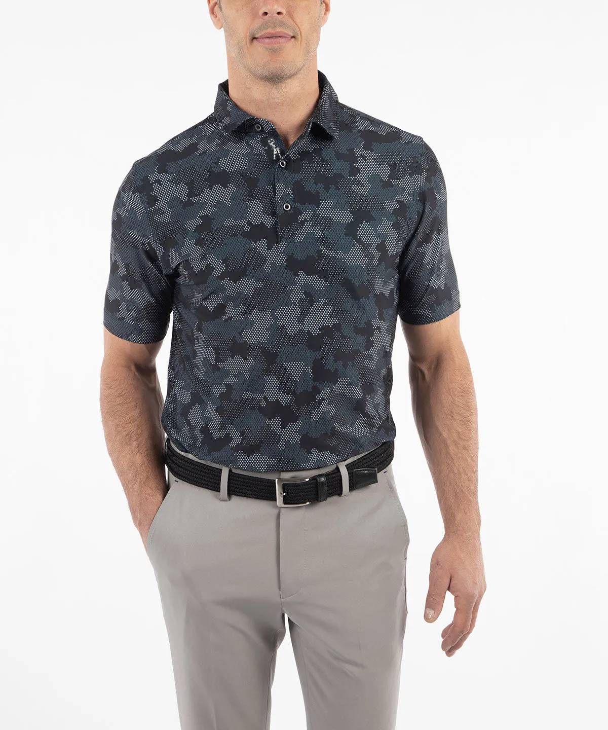 Performance Jersey Armed Forces Camo Print Polo