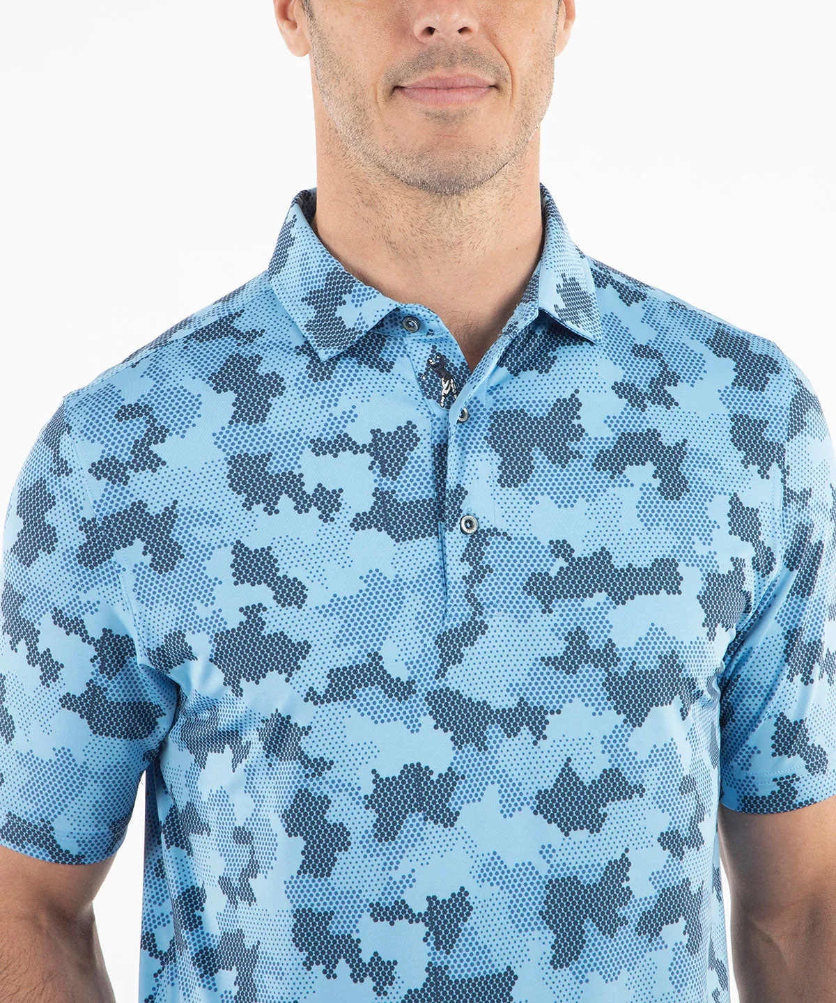 Performance Jersey Armed Forces Camo Print Polo