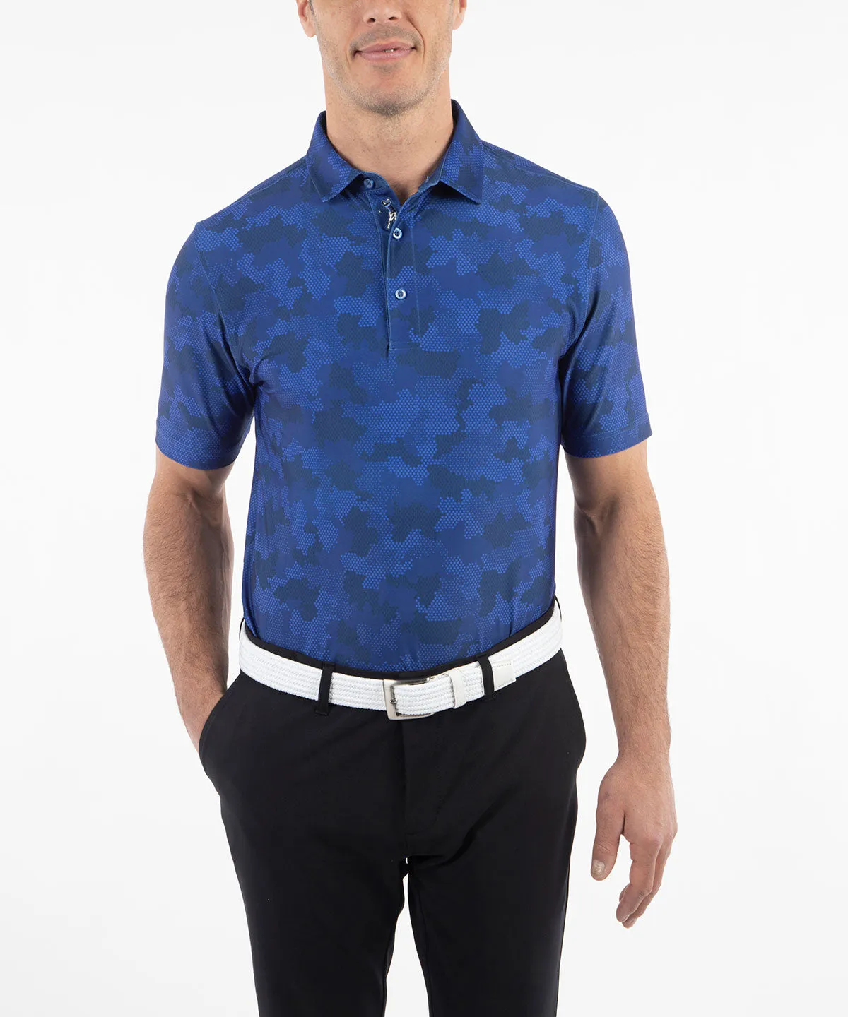 Performance Jersey Armed Forces Camo Print Polo