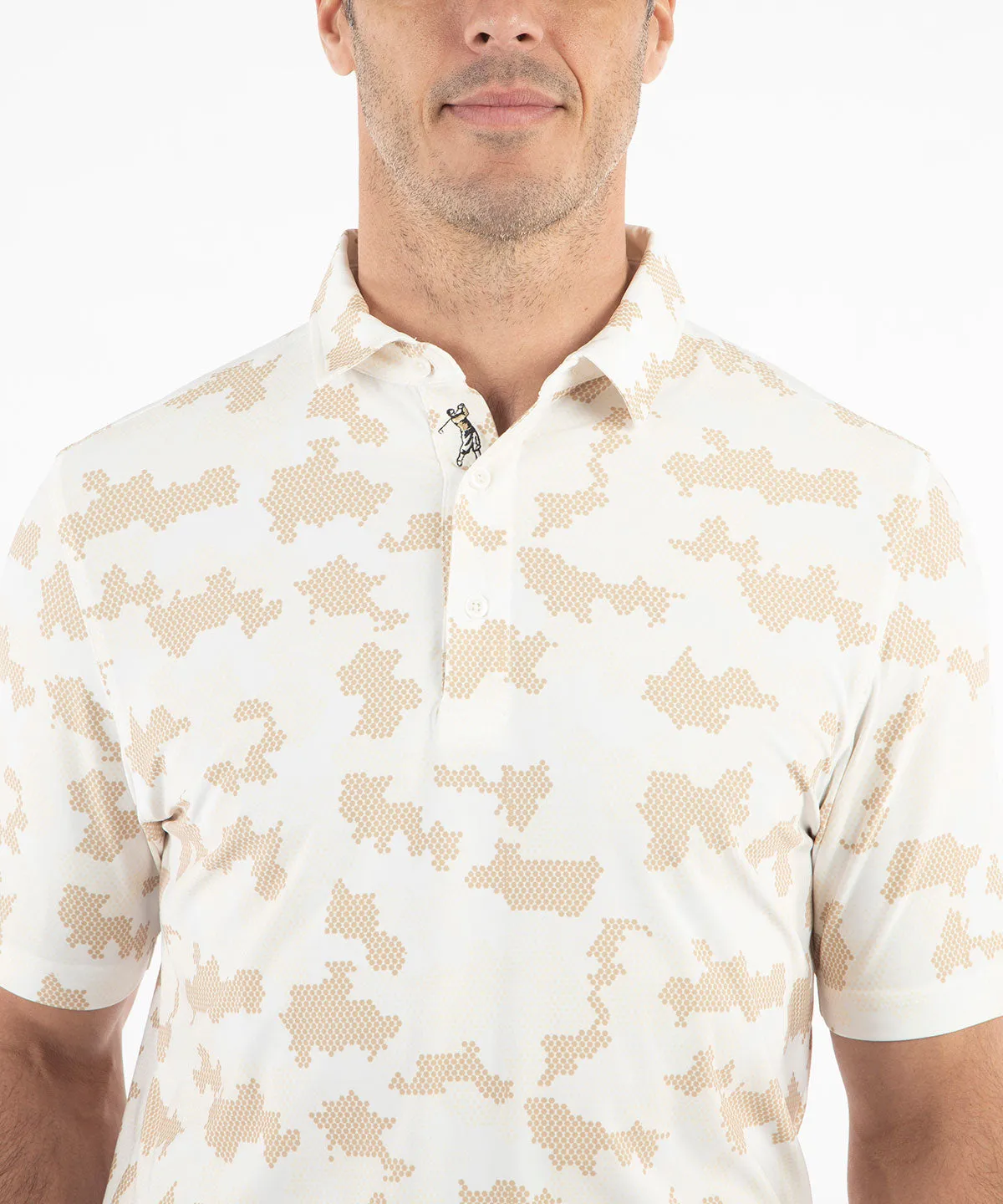 Performance Jersey Armed Forces Camo Print Polo