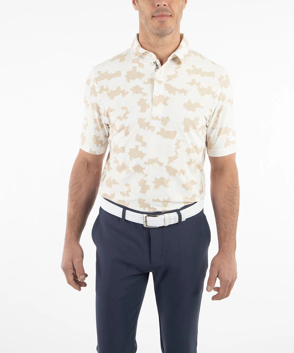 Performance Jersey Armed Forces Camo Print Polo