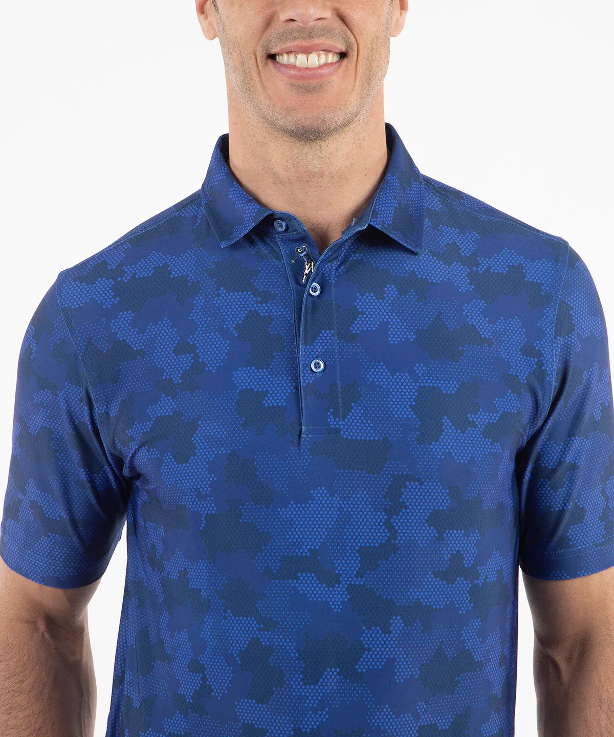 Performance Jersey Armed Forces Camo Print Polo