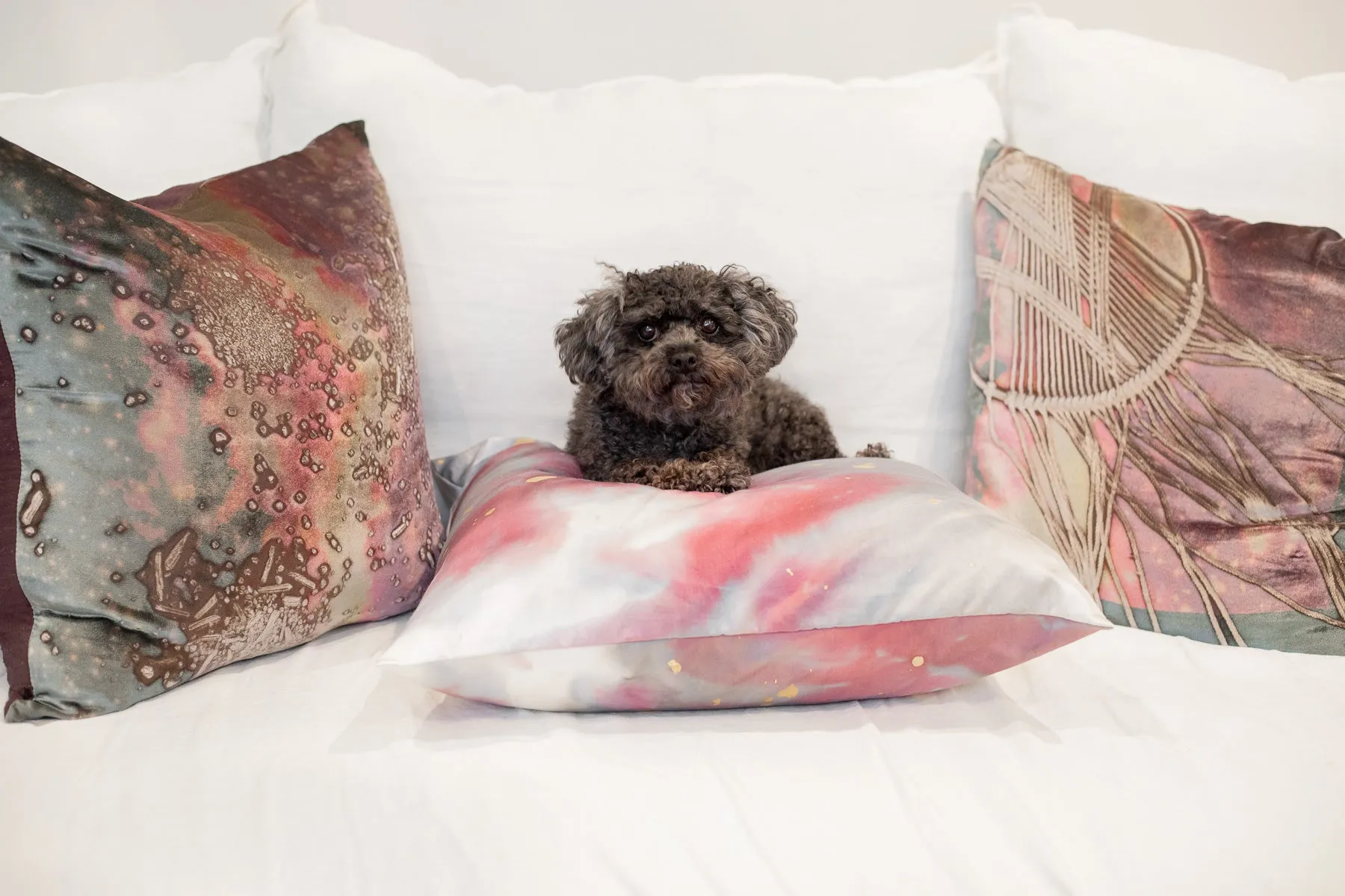 Phoenix Sky Mineral Cobble Signature Velvet Pillows