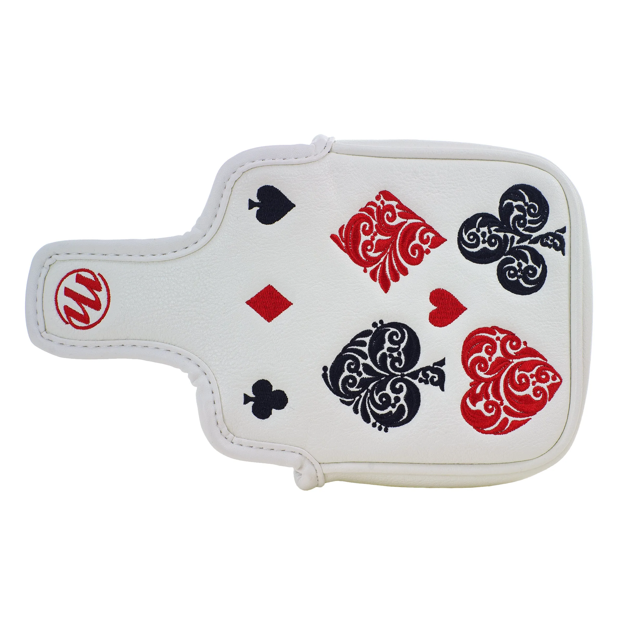 Playing Card Suit High-MOI Mallet Putter Headcover, White