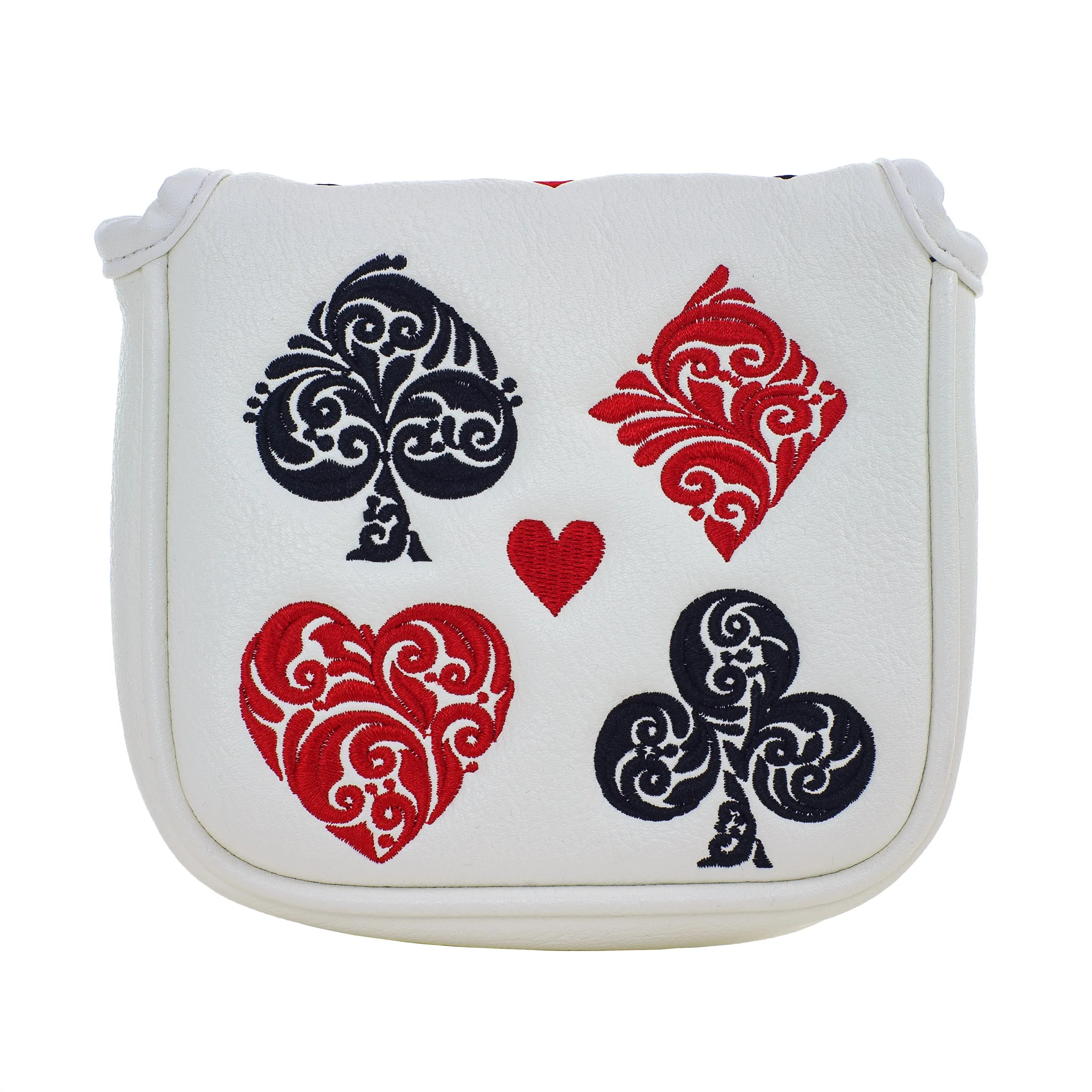 Playing Card Suit High-MOI Mallet Putter Headcover, White