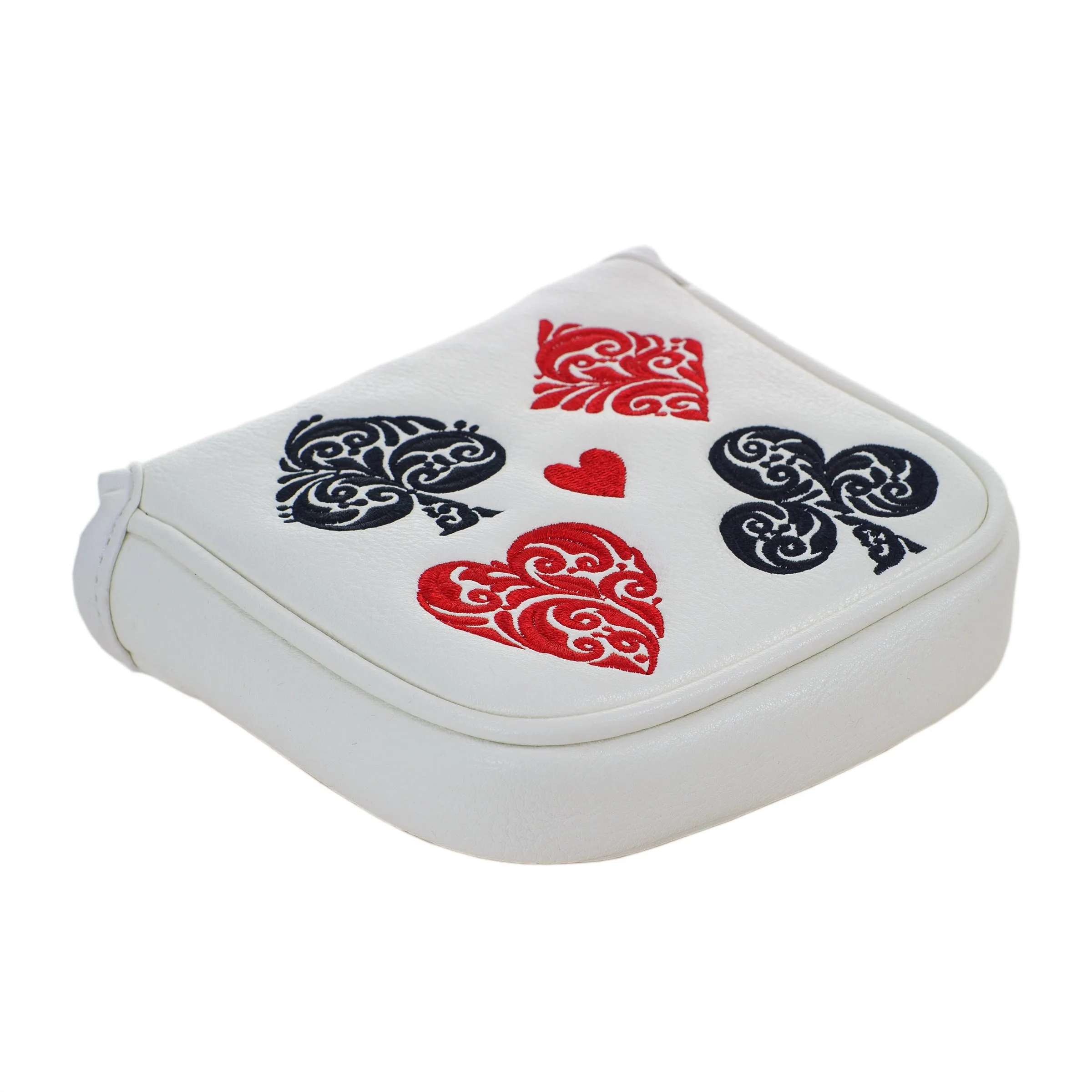 Playing Card Suit High-MOI Mallet Putter Headcover, White