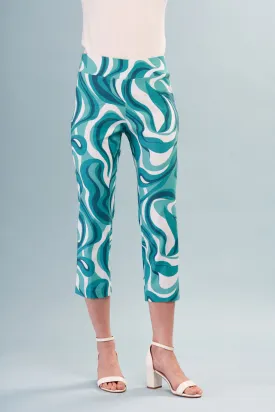 Printed Techno Cropped Pants