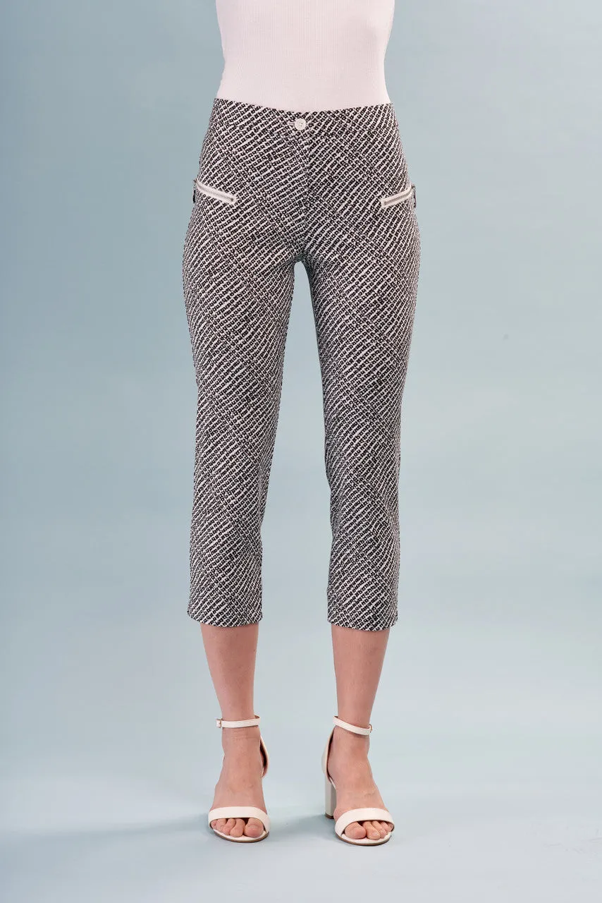 Printed Techno Cropped Pants