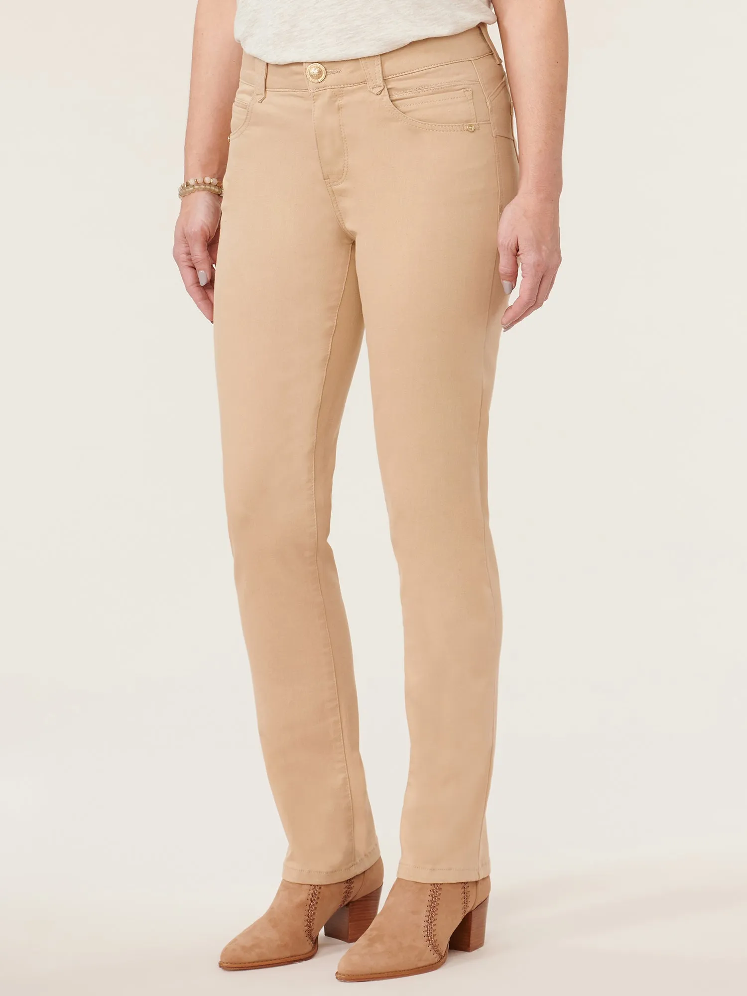 "Ab"solution® Straight Leg Petite Colored Jeans