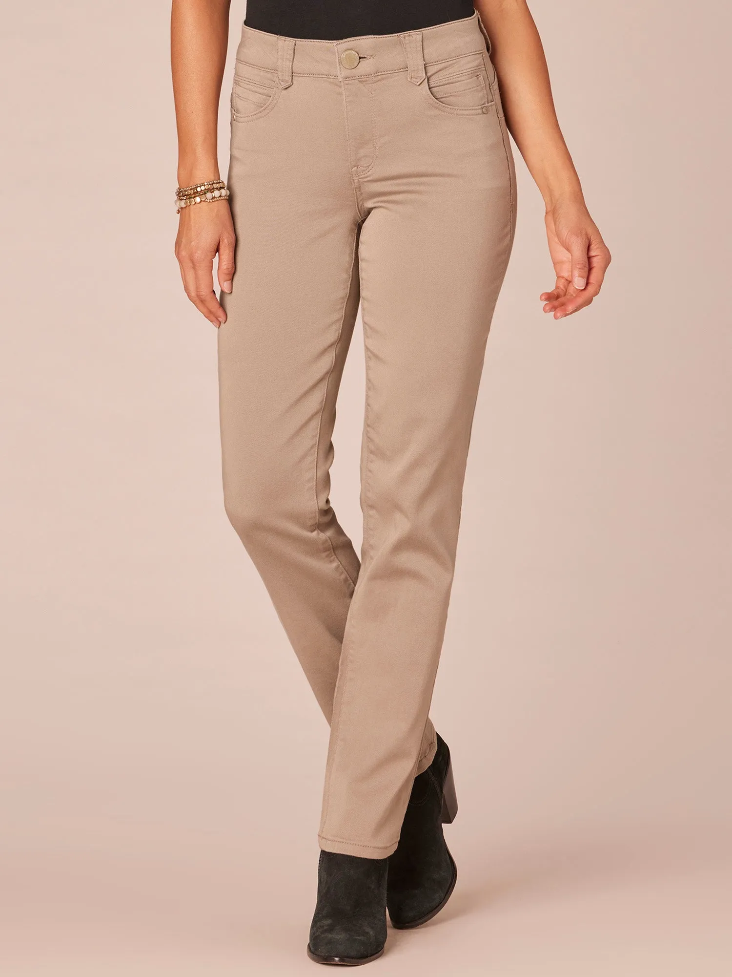 "Ab"solution® Straight Leg Petite Colored Jeans