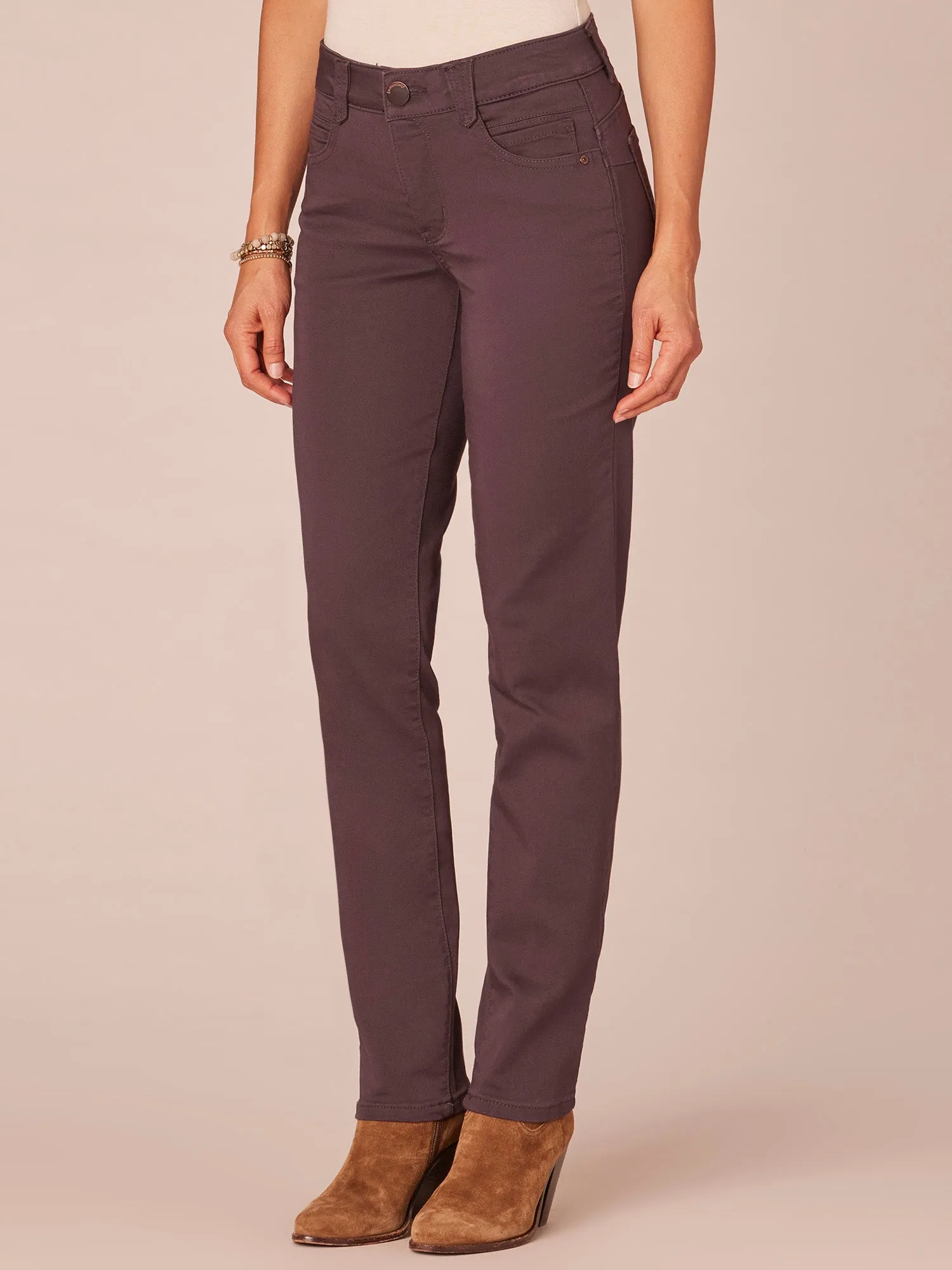 "Ab"solution® Straight Leg Petite Colored Jeans
