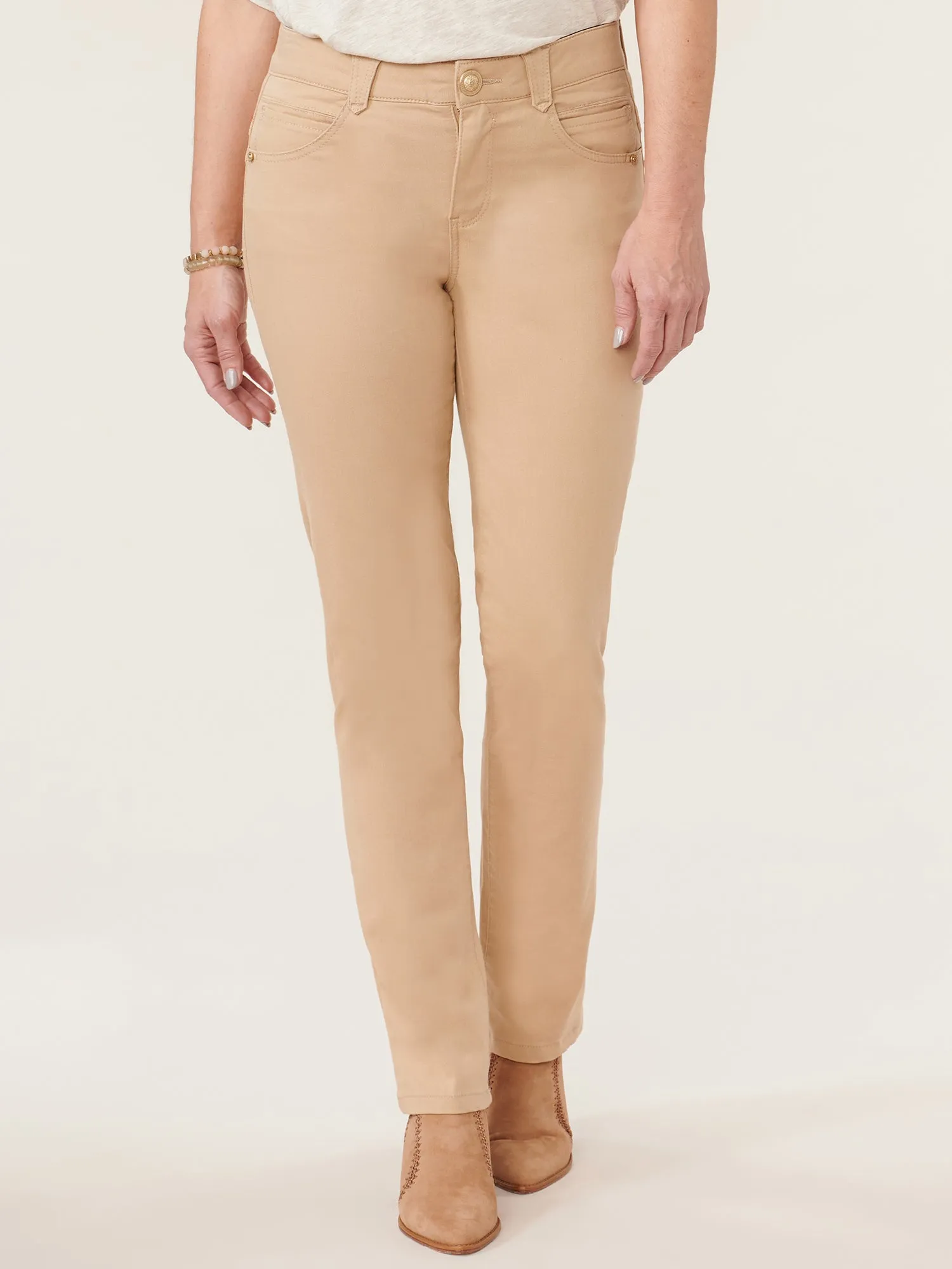 "Ab"solution® Straight Leg Petite Colored Jeans