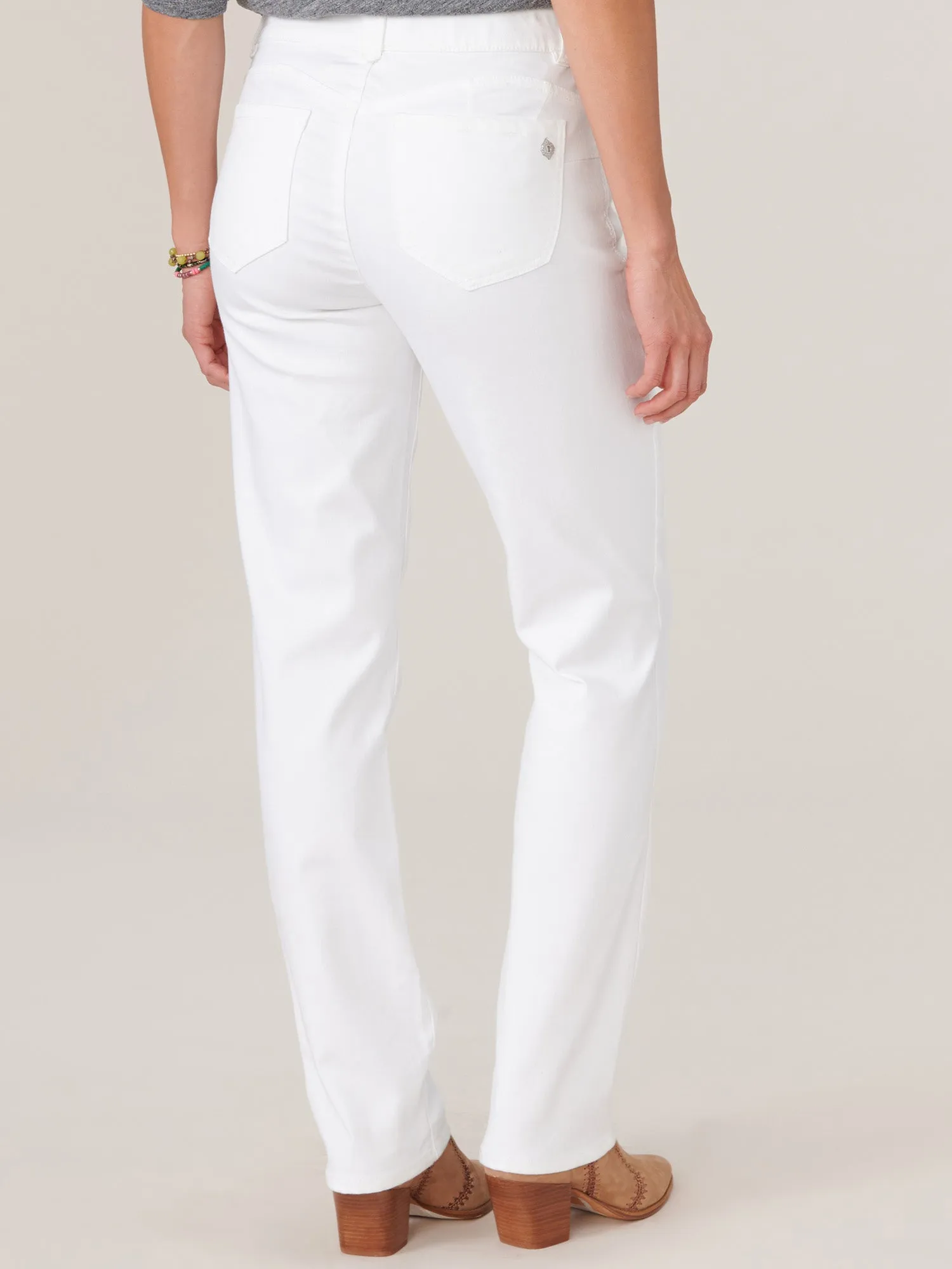 "Ab"solution® Straight Leg White Jeans