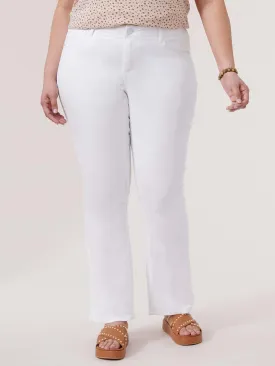 "Ab"solution® White Denim Itty Bitty Bootcut Plus Jeans