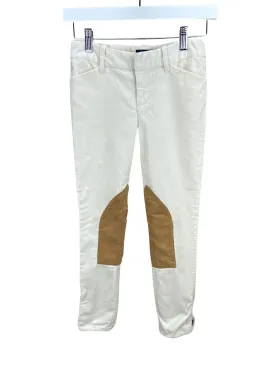 Ralph Lauren, Girls' Corduroy Jodhpur Pants, Ivory, Size 10