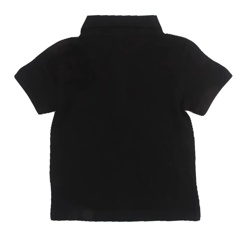 REDTAG Black Polo Shirt for Boys