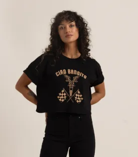 ROARK - Ciao Bandito Cropped Boxy Premium Tee - Black