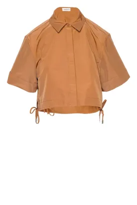 Ryett Cotton Faille Cropped Shirt