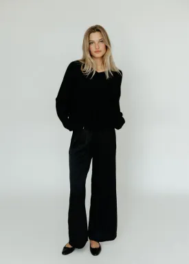 Sablyn Brynn High Rise Pull On Wide Leg Pant in Black