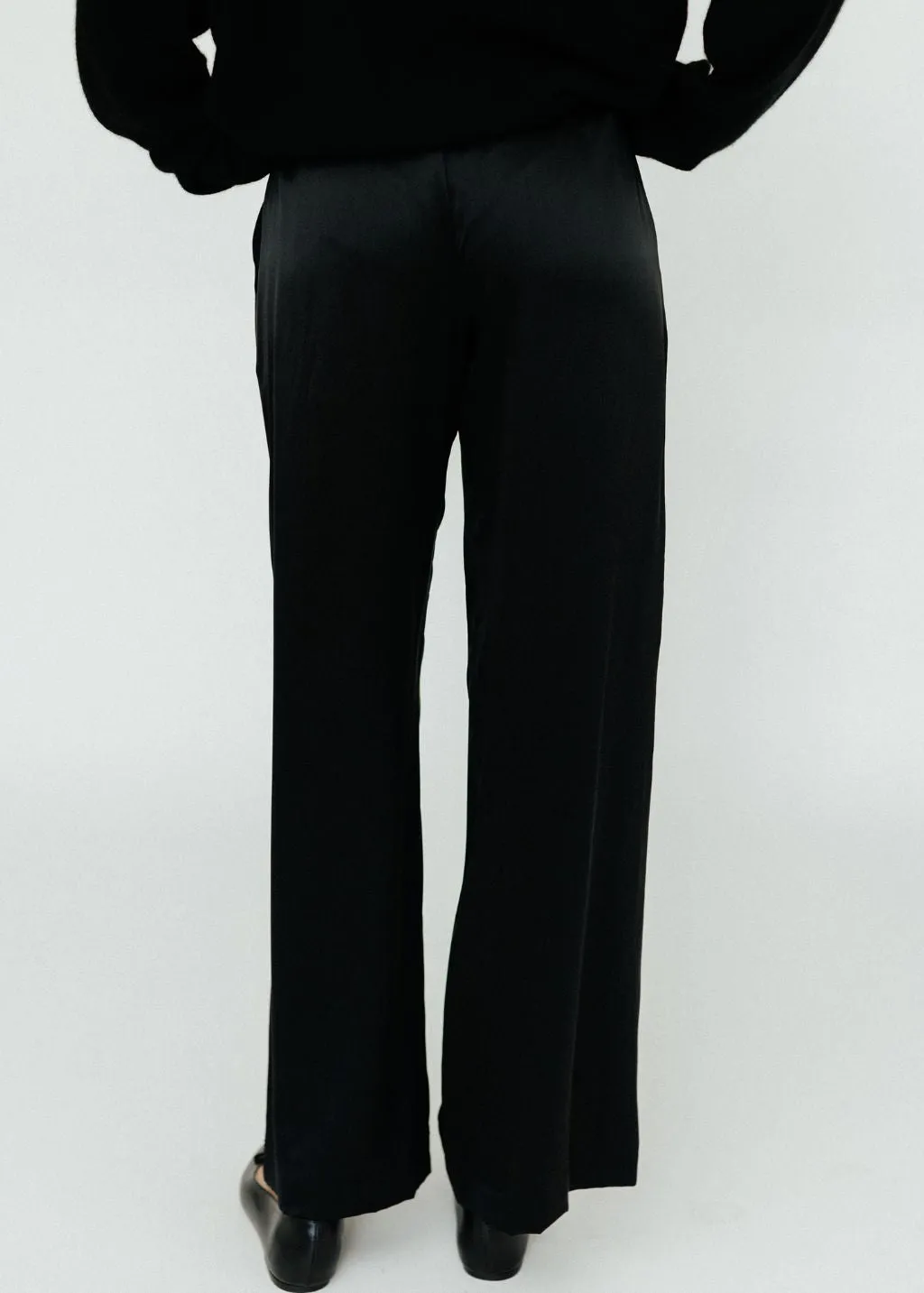 Sablyn Brynn High Rise Pull On Wide Leg Pant in Black