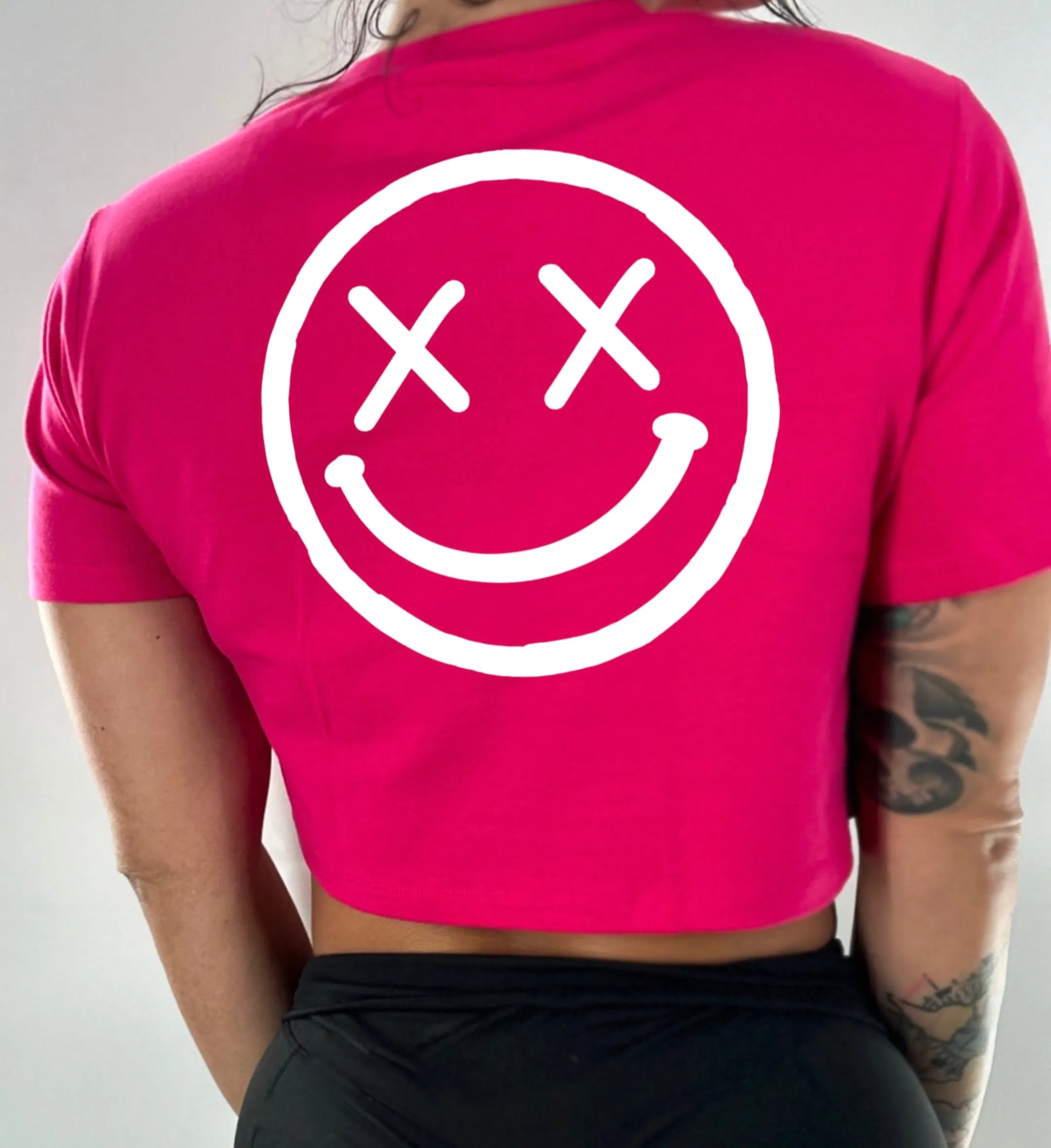 Salty Savage Ladies "OG Smile" Performance Crop Tee | Mix Up Edition
