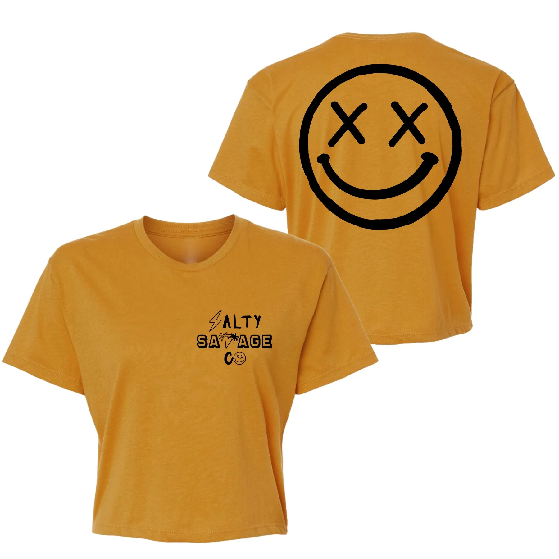 Salty Savage Ladies "OG Smile" Performance Crop Tee | Mix Up Edition