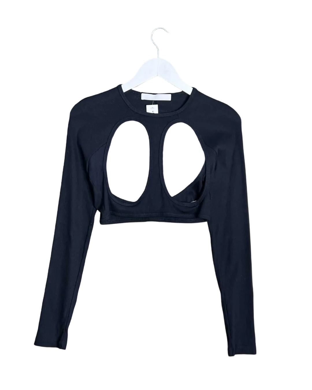 Size S -  Dion Lee Cut Out Ribbed Long Sleeve Top