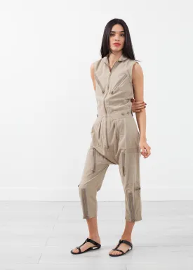 Sleeveless Harem Flightsuit
