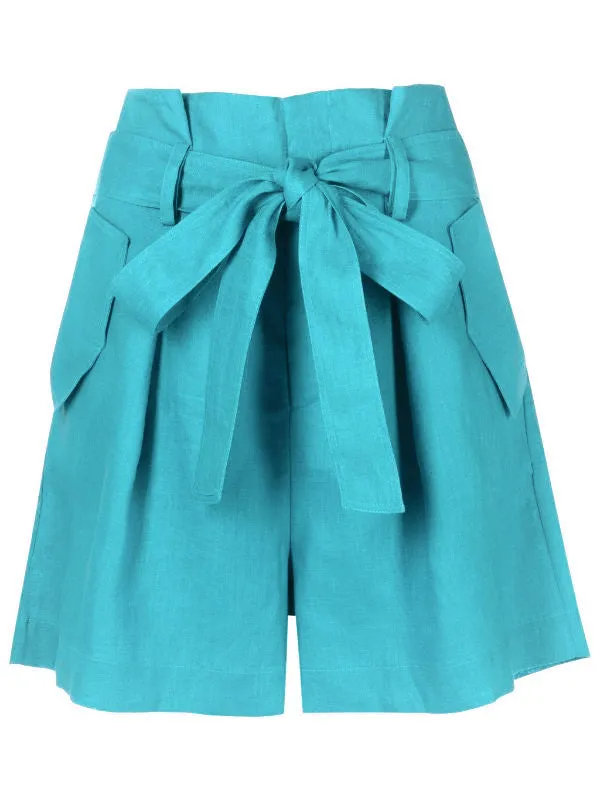 Solid Shorts With Sash