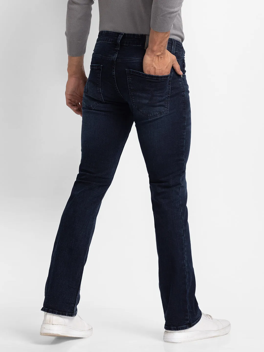 Spykar Blue Indigo Cotton Comfort Fit Regular Length Jeans For Men (Rafter)