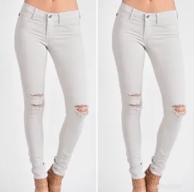 Stone Distressed Jegging Denim