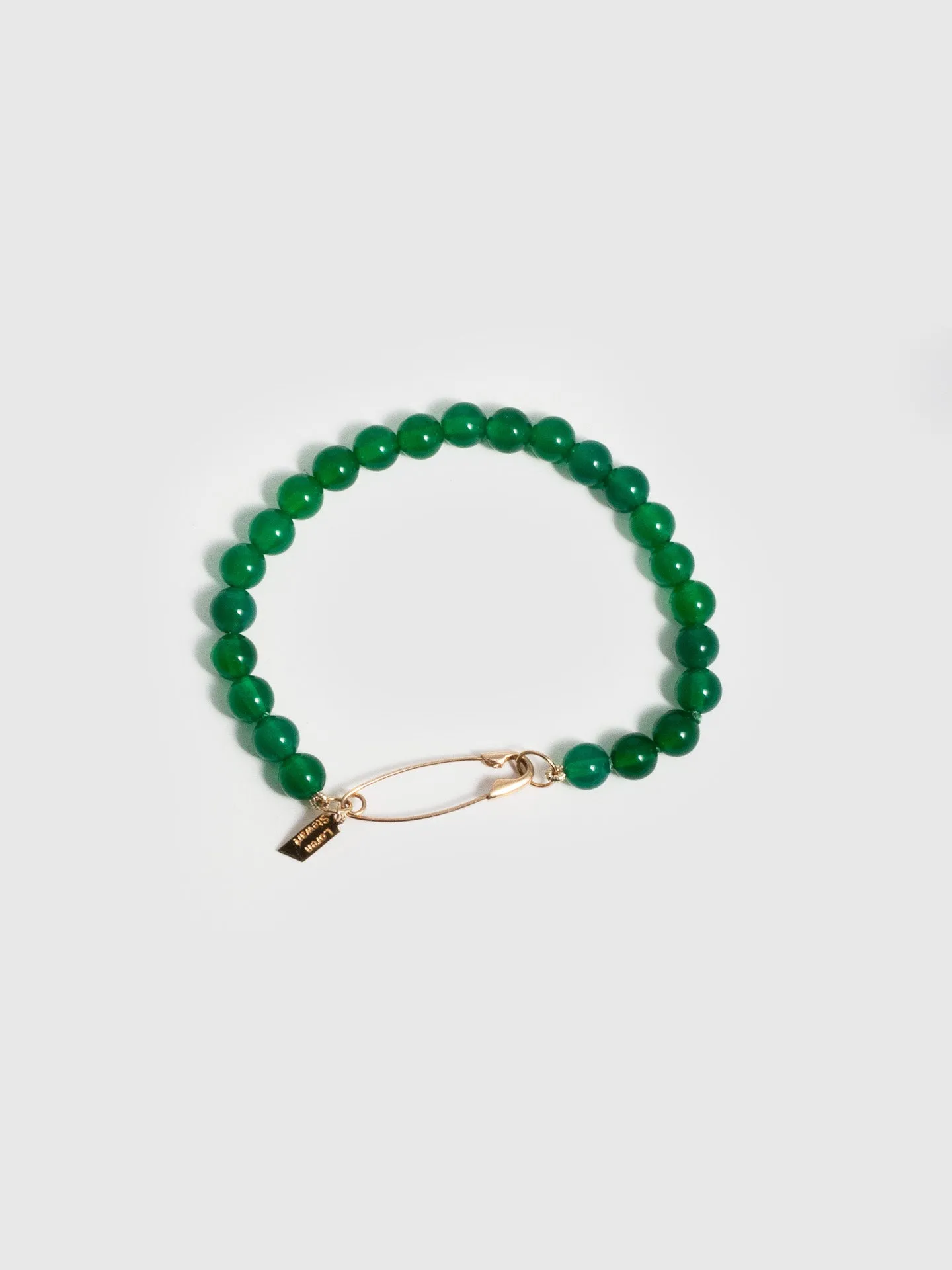 Stone Safety Pin Bracelet