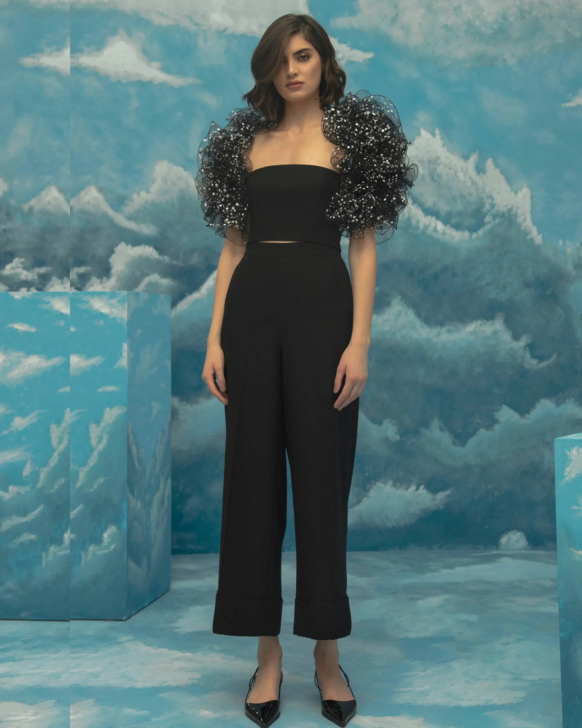 Straight Cut Cropped Pants