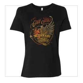 T-Shirt: Ladies - "Heart Full Of Gasoline" (Black)