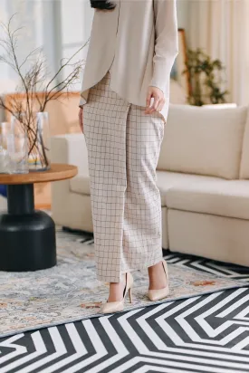 The Caya Women Bintang Folded Skirt - Good Champagne Checked