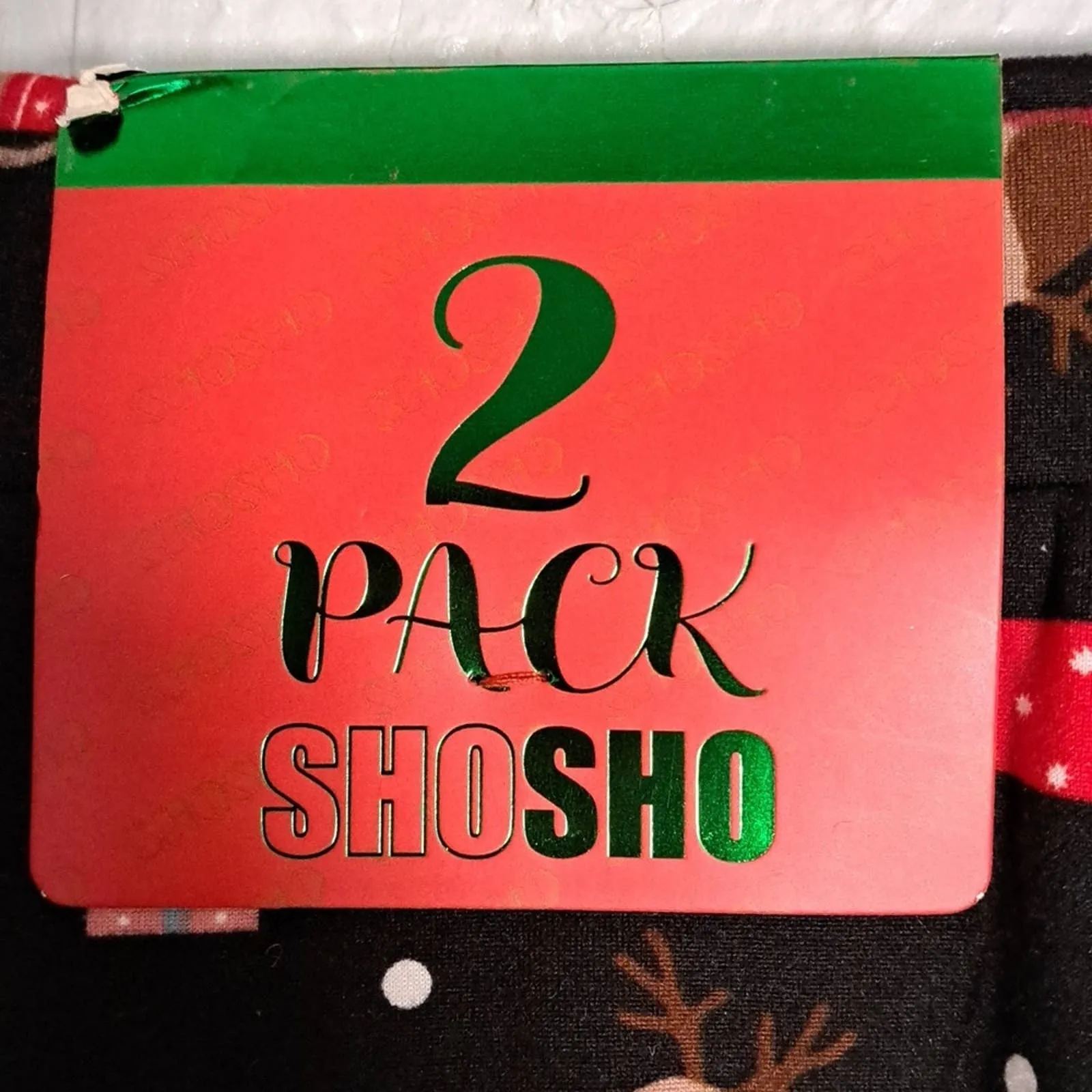 Two Pack ShoSho Leggings Buttery Soft Christmas Dachshund