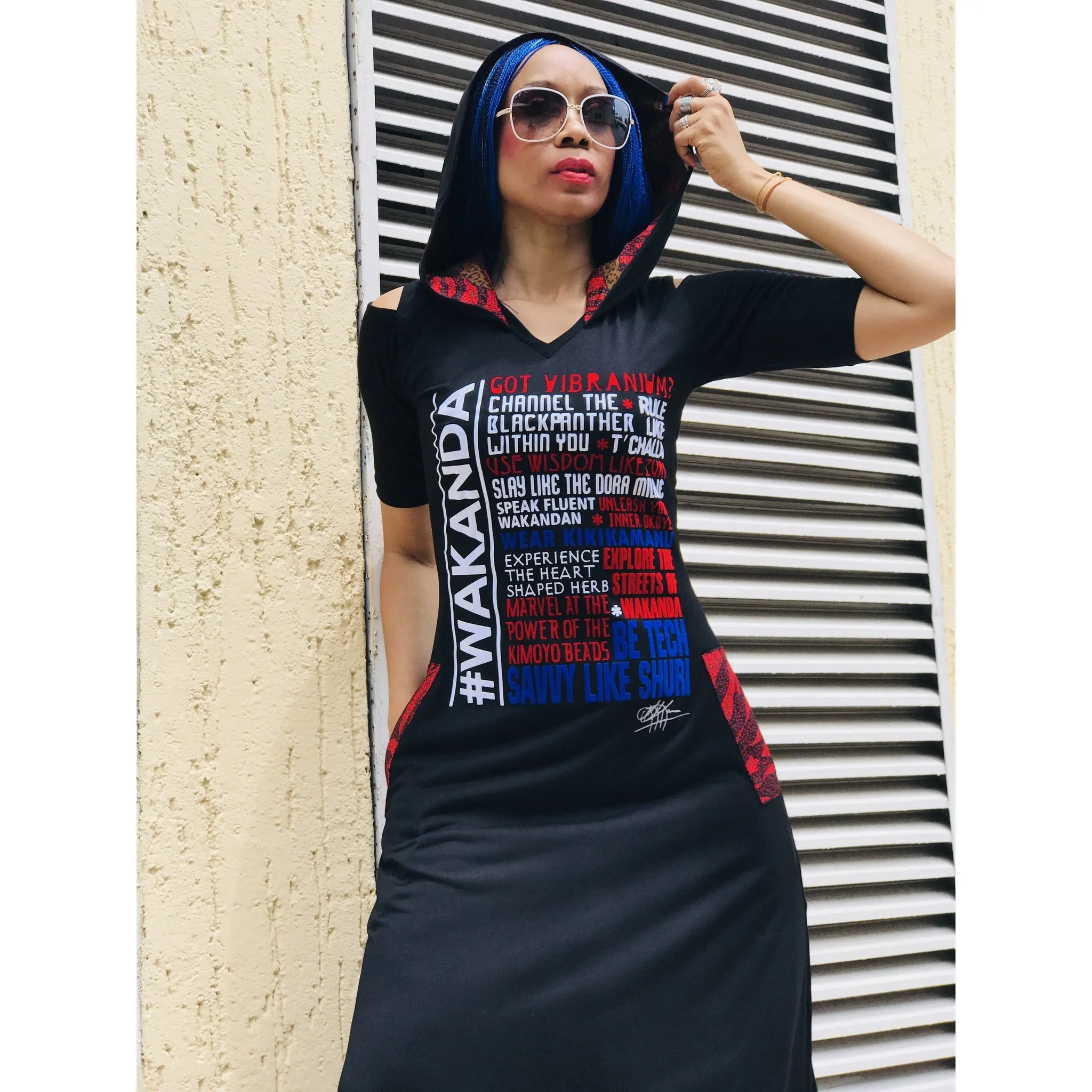 #WAKANDA Favourite Things Maxi Hood Dress