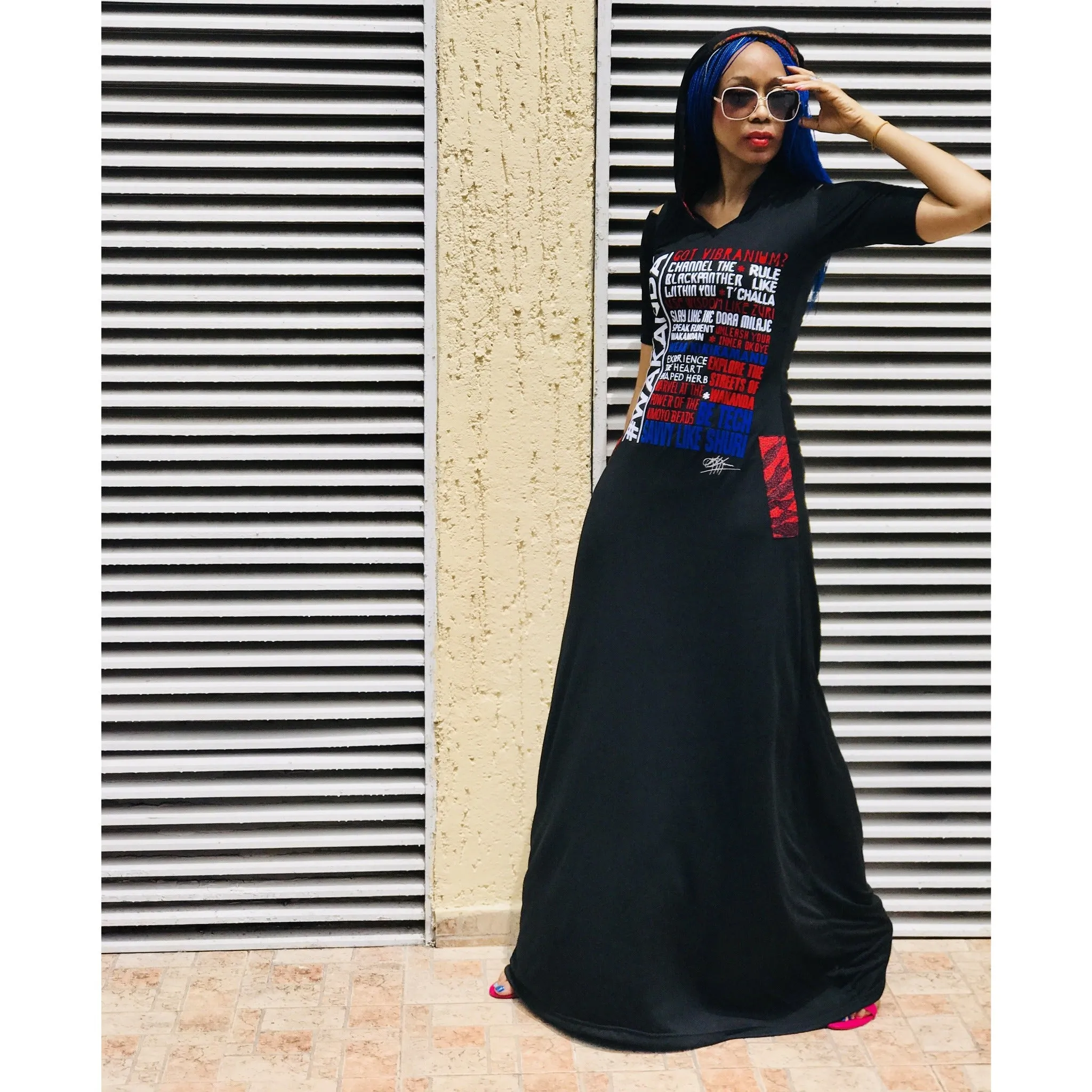 #WAKANDA Favourite Things Maxi Hood Dress