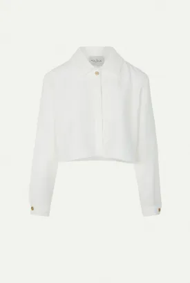 WASTAL cropped linen shirt