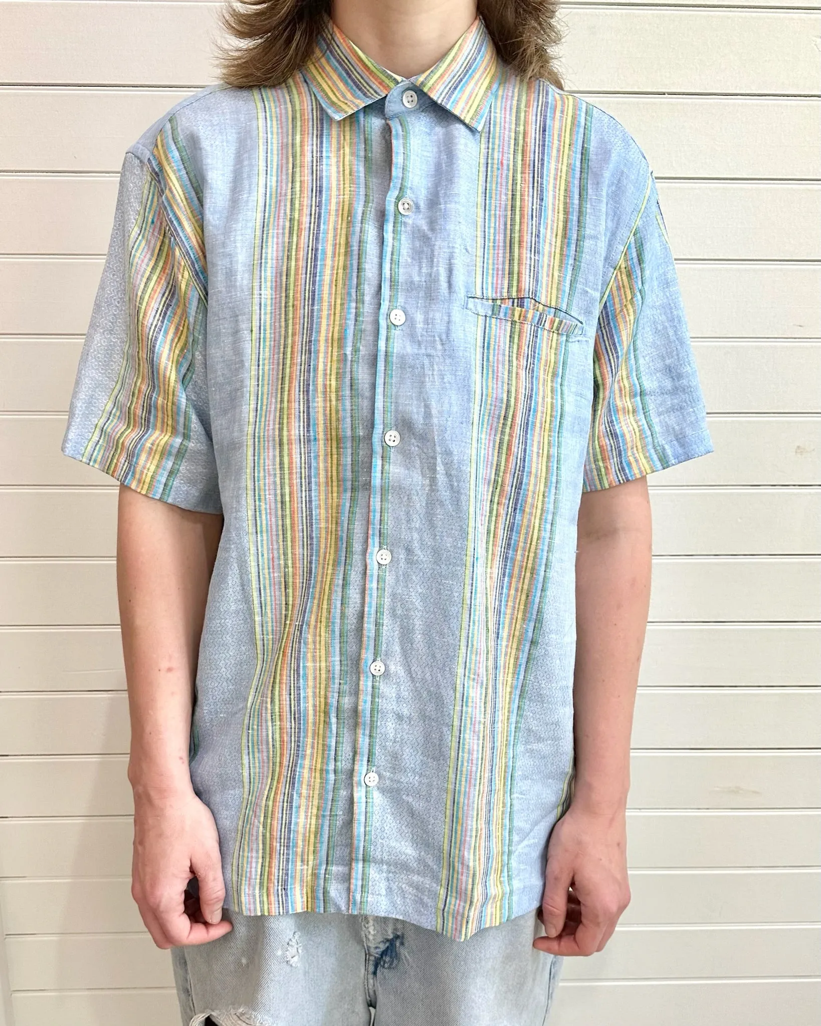 Welt Pocket Retro Stripe Shirt