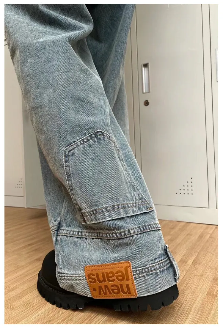 Wide Leg Inverted Jeans