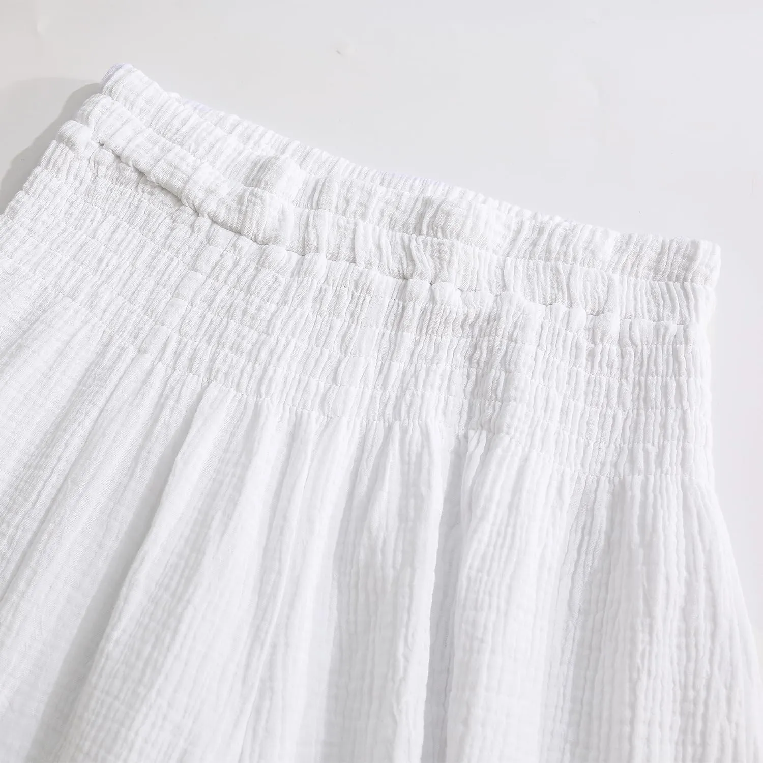Women's Cotton Gauze Wide Leg Casual Palazzo Pants