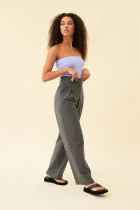YANA TROUSER - DARK GREY PINSTRIPE