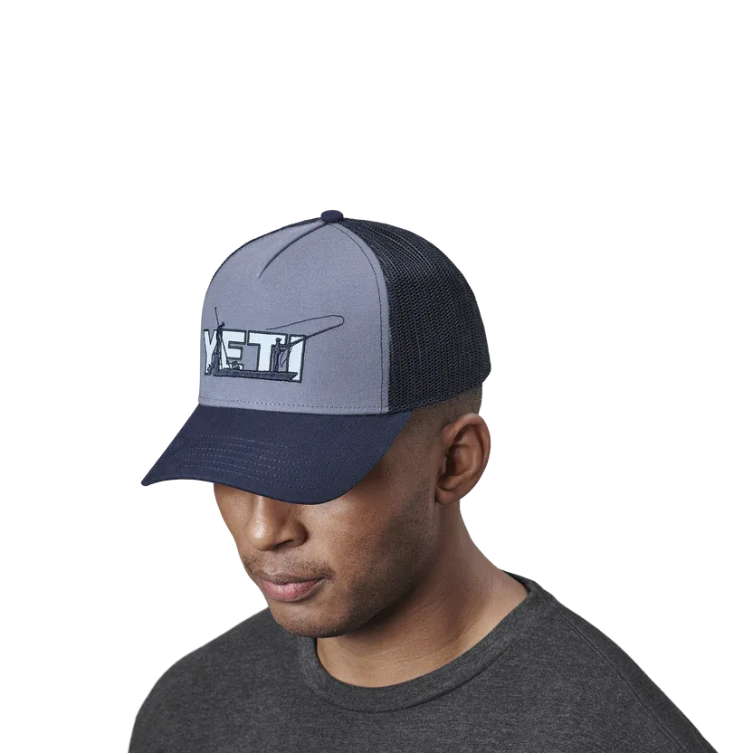 Yeti Skiff Trucker Hat Dark Blue